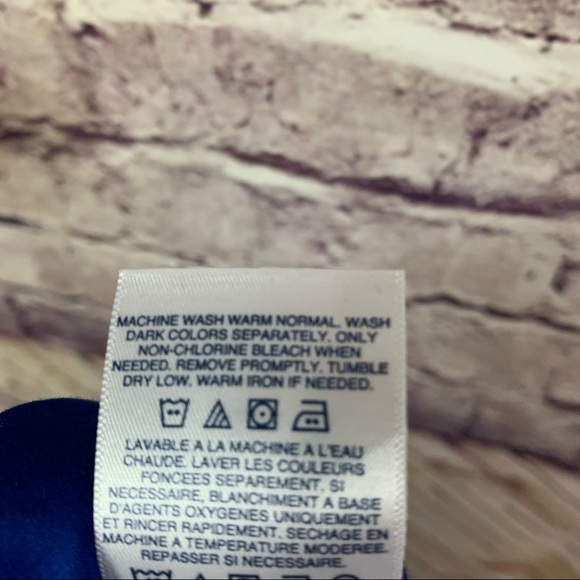 Lands End Blue Floral Embroidered Short Sleeve Top - Picture 11 of 12